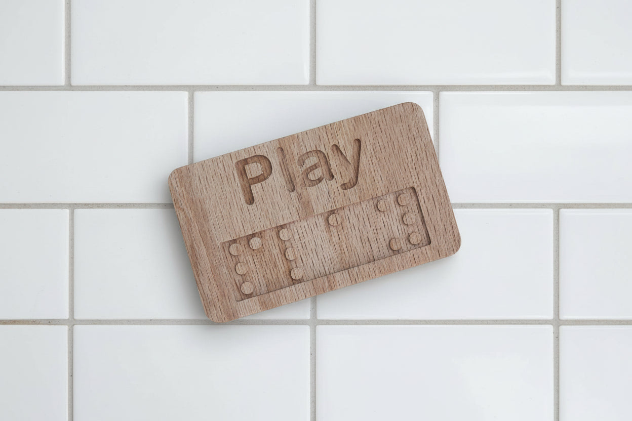 Braille Word Tiles (Set of 5) | Customizable Resource for Early Learning