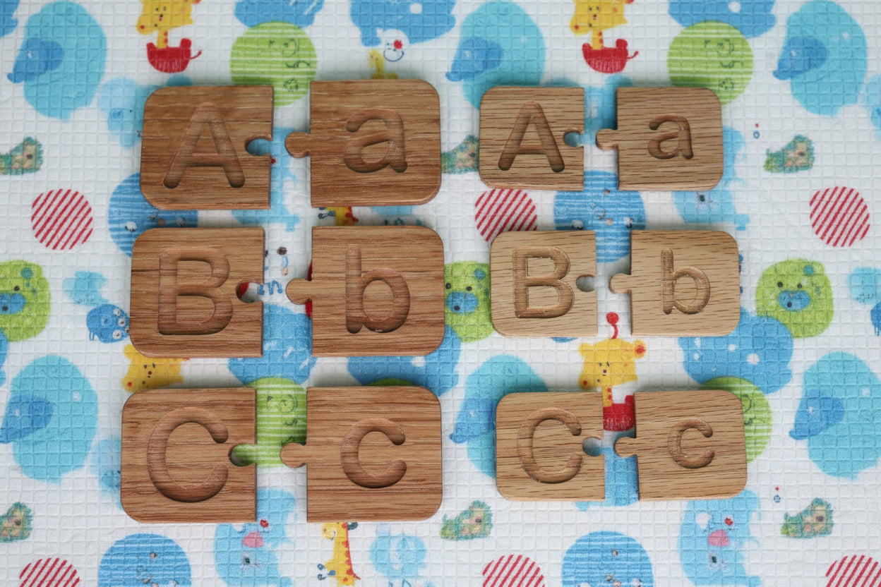 Alphabet Puzzle Match Tiles - Match UPPER CASE and Lower Case