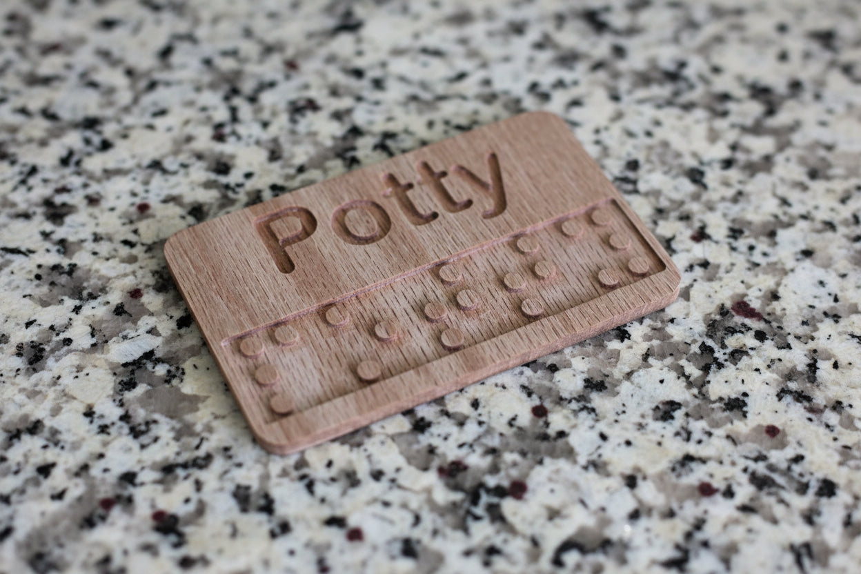 Braille Word Tiles (Set of 5) | Customizable Resource for Early Learning