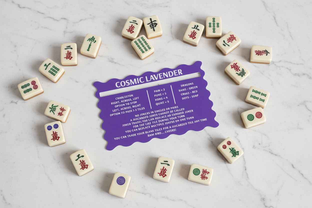 Positive Vibes Only | Mahjong Line Reader & Tile Shuffler Set