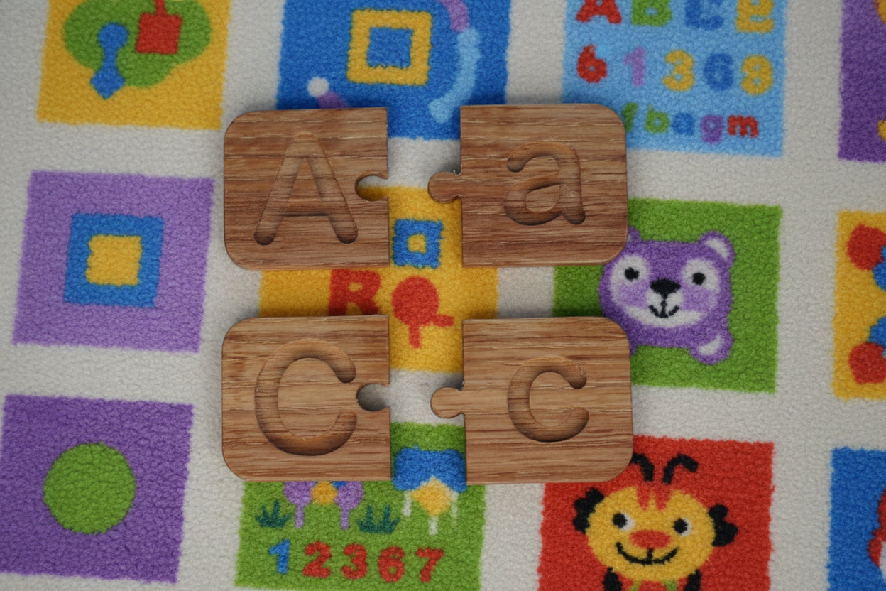 Alphabet Puzzle Match Tiles - Match UPPER CASE and Lower Case