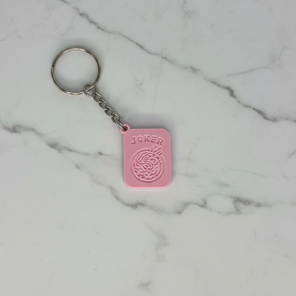 Mahjong Joker Keychain
