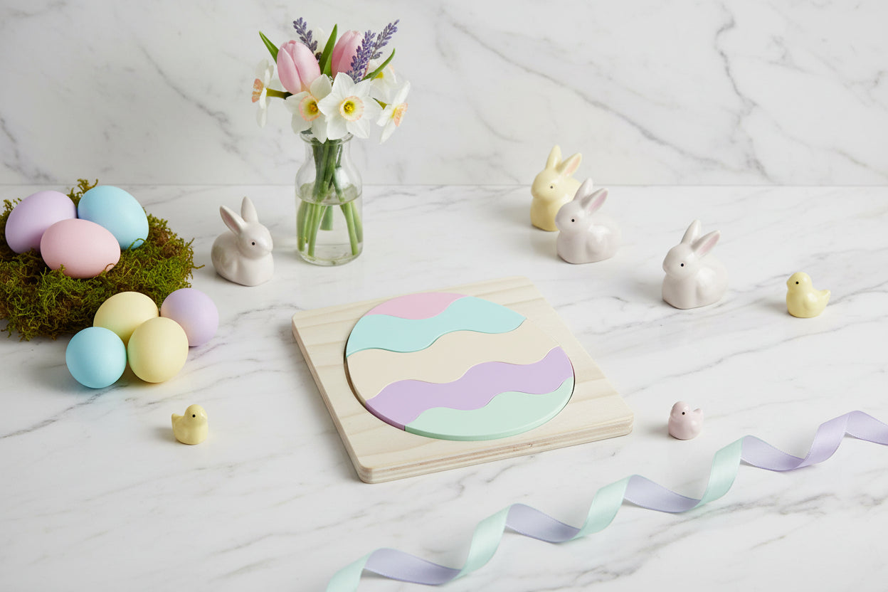 Personalized Pastel Easter Egg Puzzle | Custom Name Puzzle for Kids