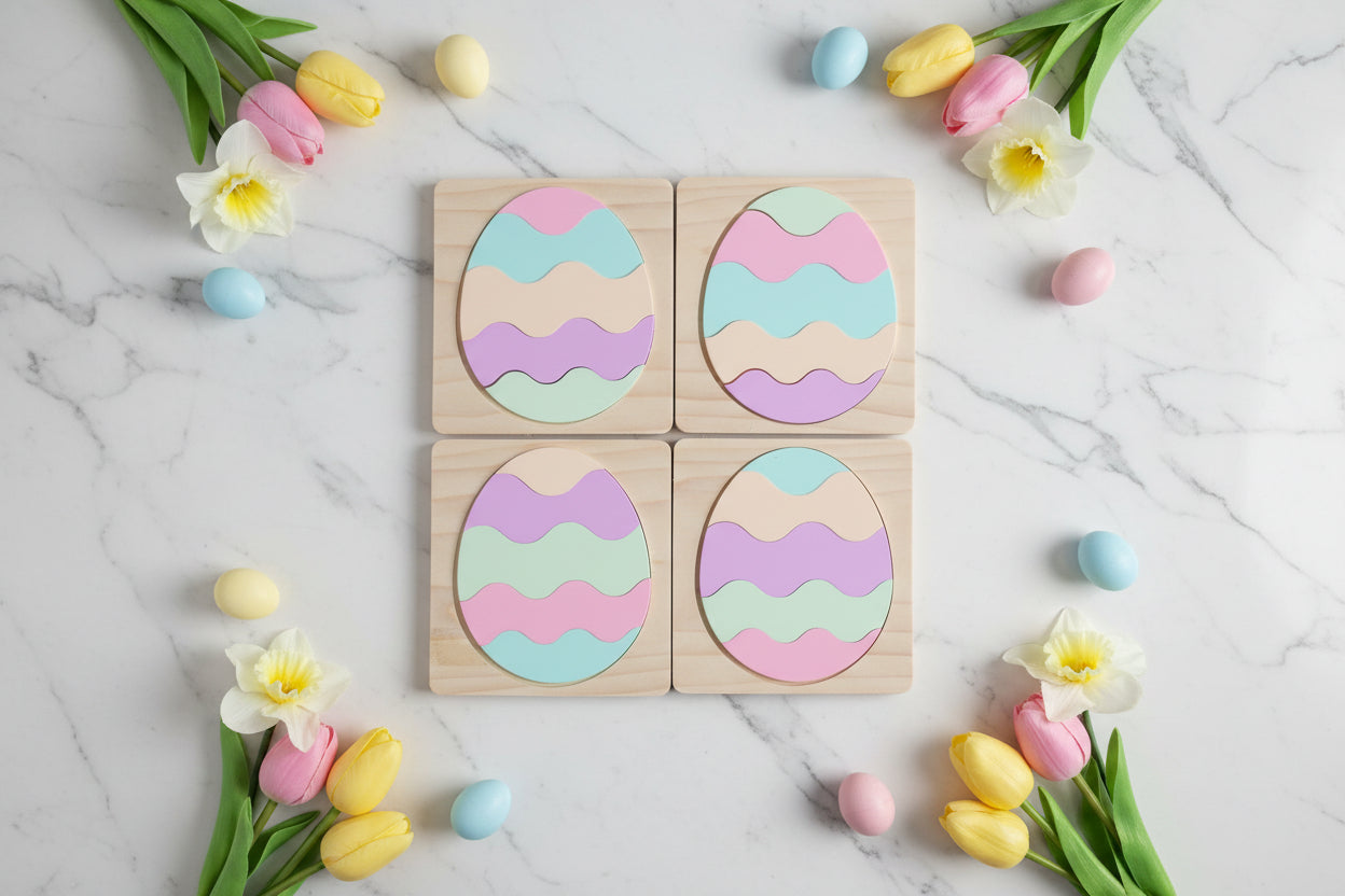 Personalized Pastel Easter Egg Puzzle | Custom Name Puzzle for Kids