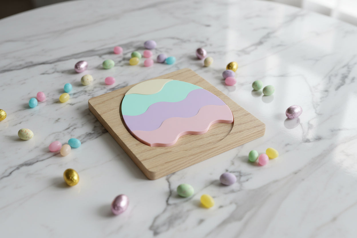 Personalized Pastel Easter Egg Puzzle | Custom Name Puzzle for Kids