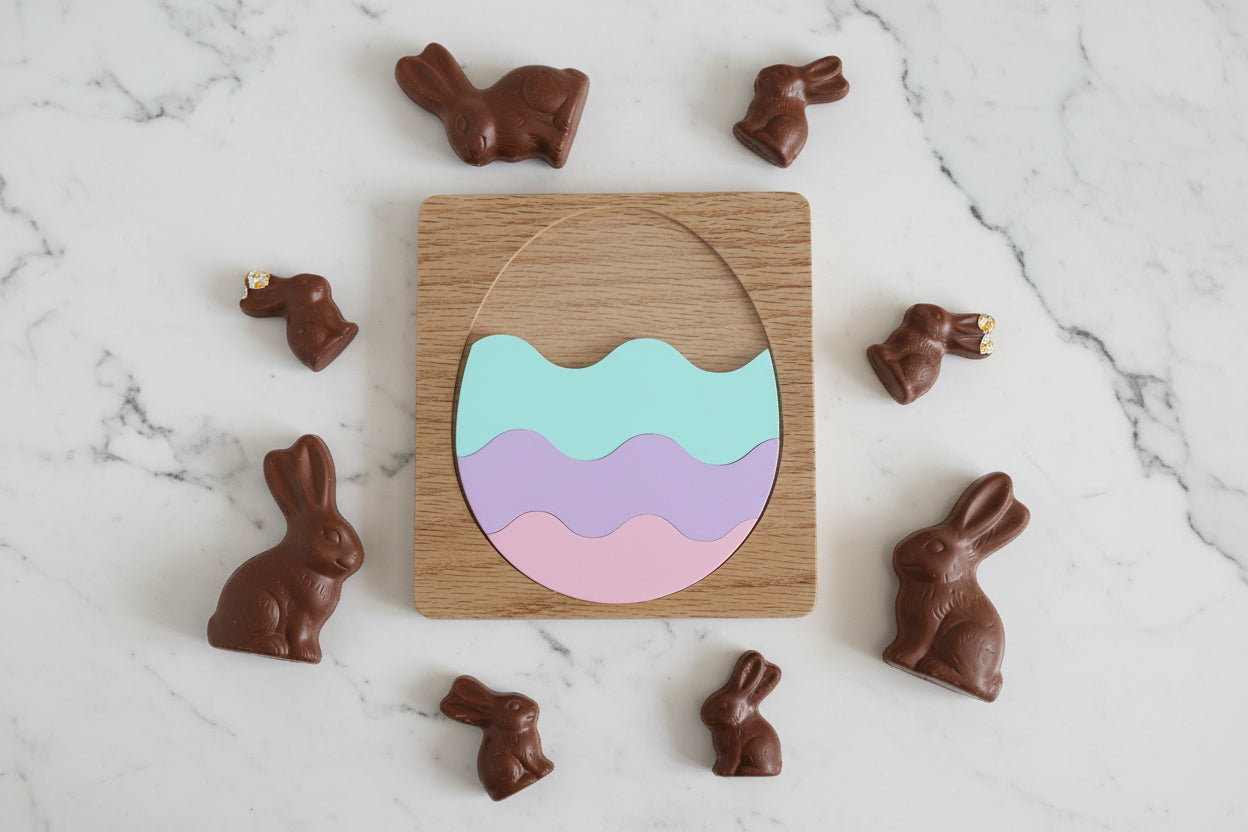 Personalized Pastel Easter Egg Puzzle | Custom Name Puzzle for Kids