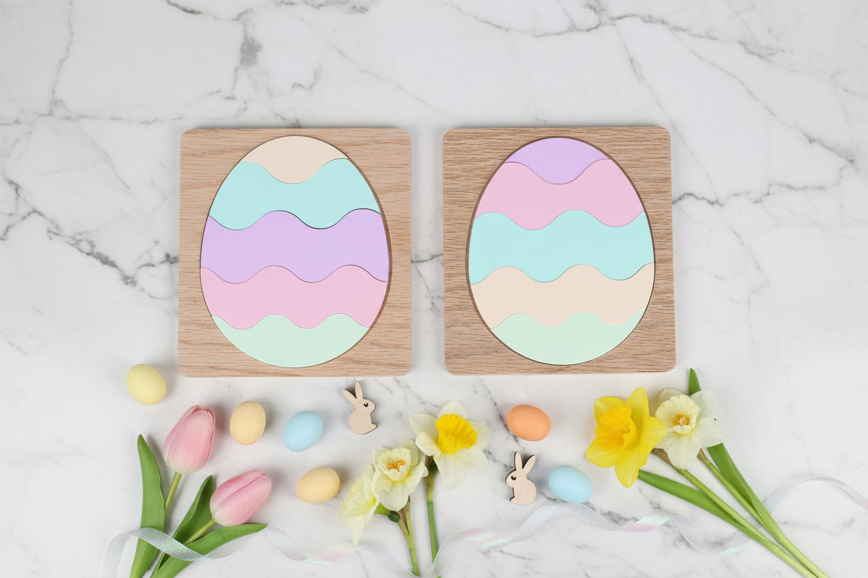 Personalized Pastel Easter Egg Puzzle | Custom Name Puzzle for Kids