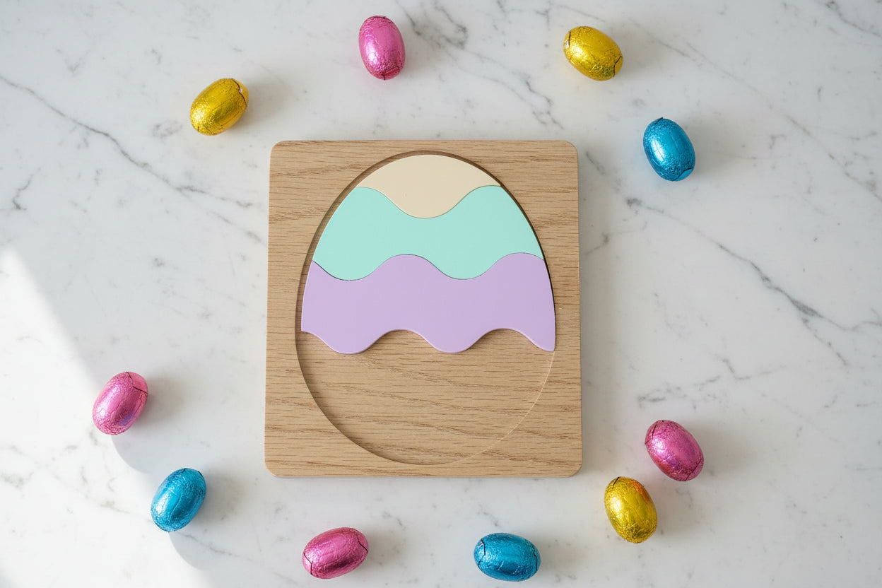 Personalized Pastel Easter Egg Puzzle | Custom Name Puzzle for Kids