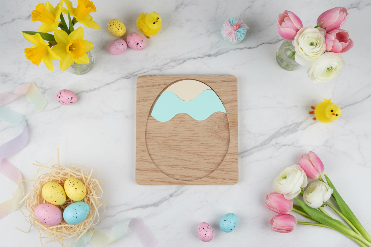 Personalized Pastel Easter Egg Puzzle | Custom Name Puzzle for Kids
