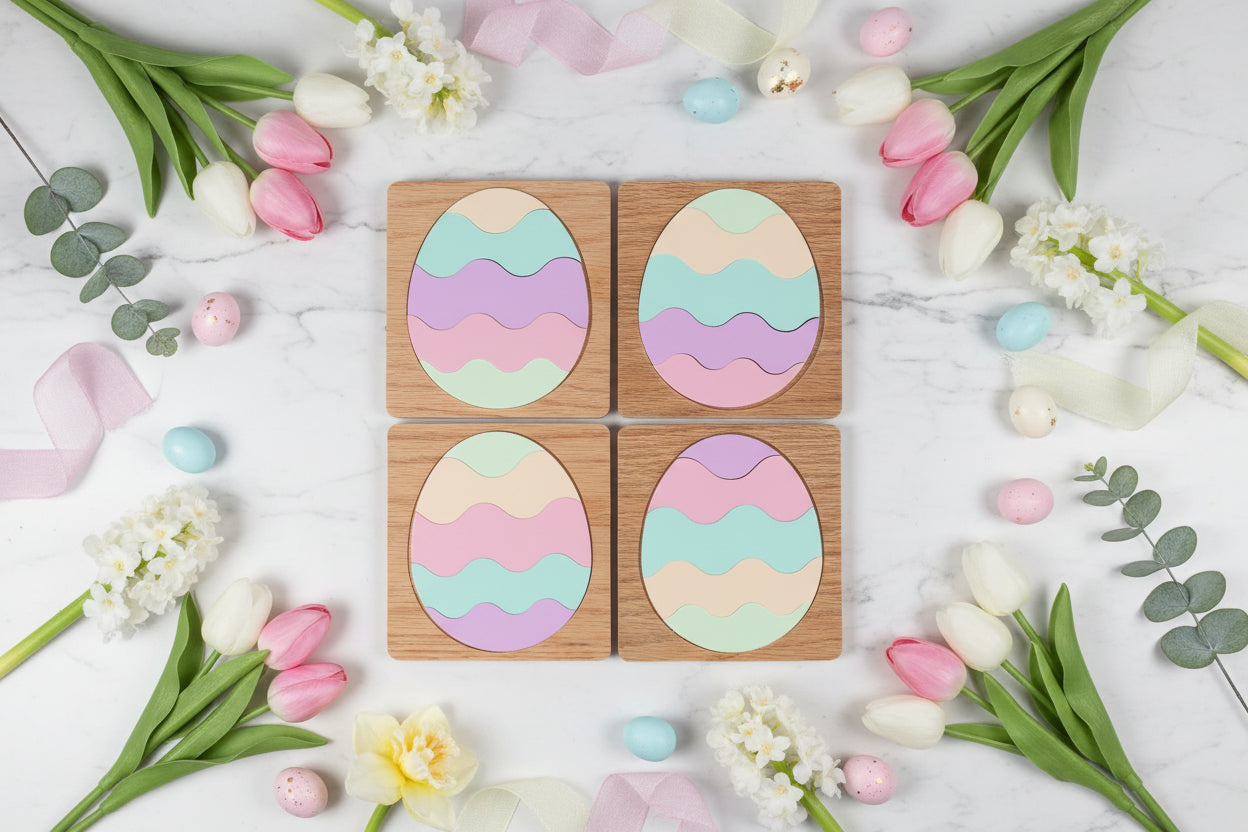 Personalized Pastel Easter Egg Puzzle | Custom Name Puzzle for Kids