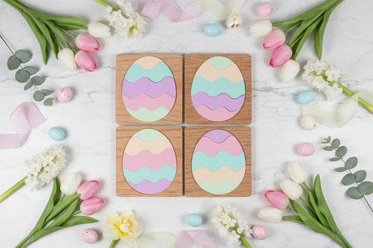 Personalized Pastel Easter Egg Puzzle | Custom Name Puzzle for Kids
