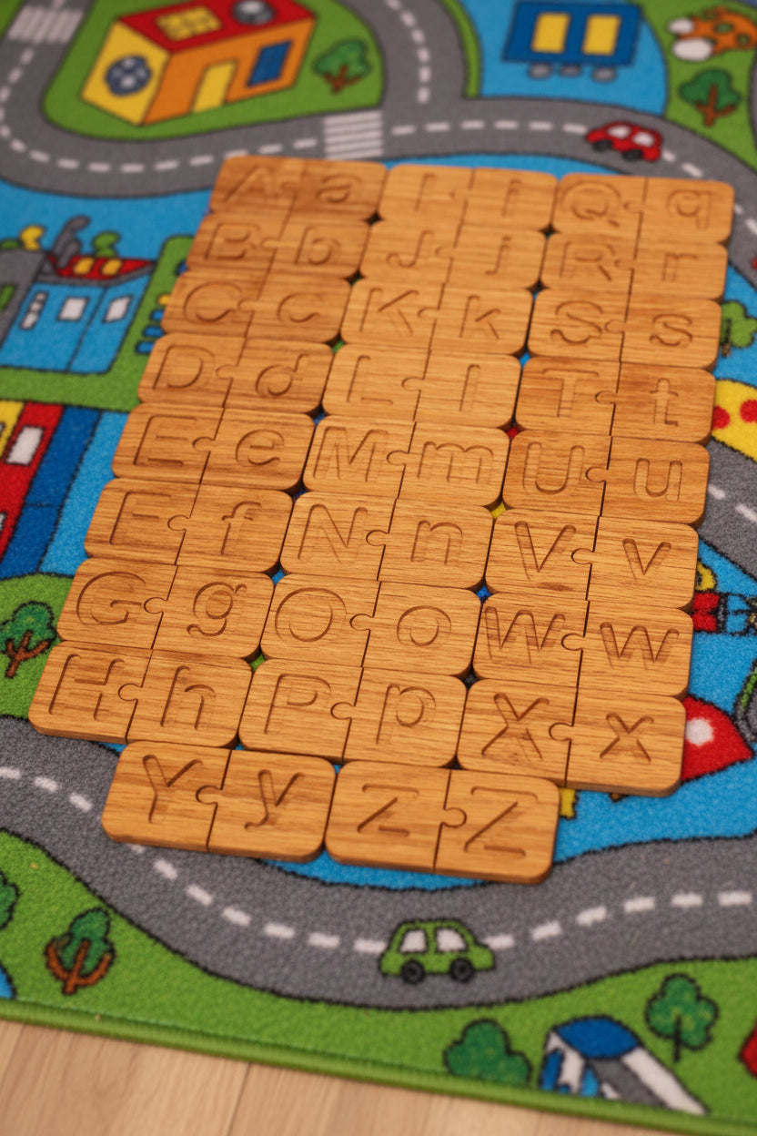 Alphabet Puzzle Match Tiles - Match UPPER CASE and Lower Case