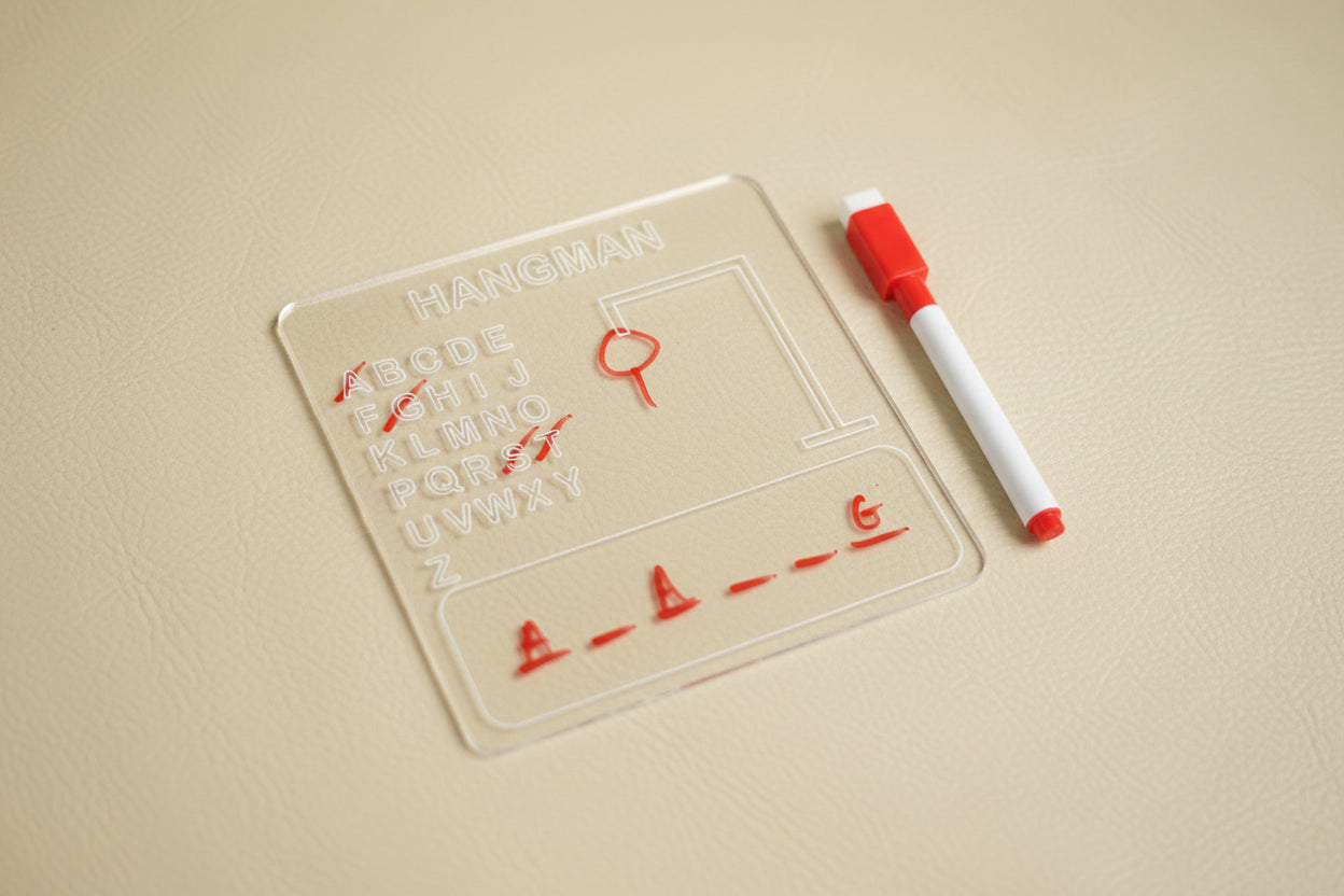 Acrylic Hangman Game | Reusable Dry Erase Board