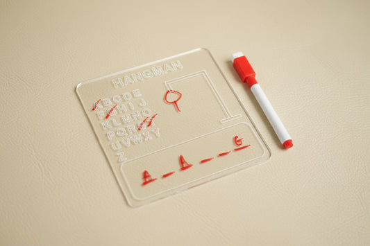 Acrylic Hangman Game | Reusable Dry Erase Board
