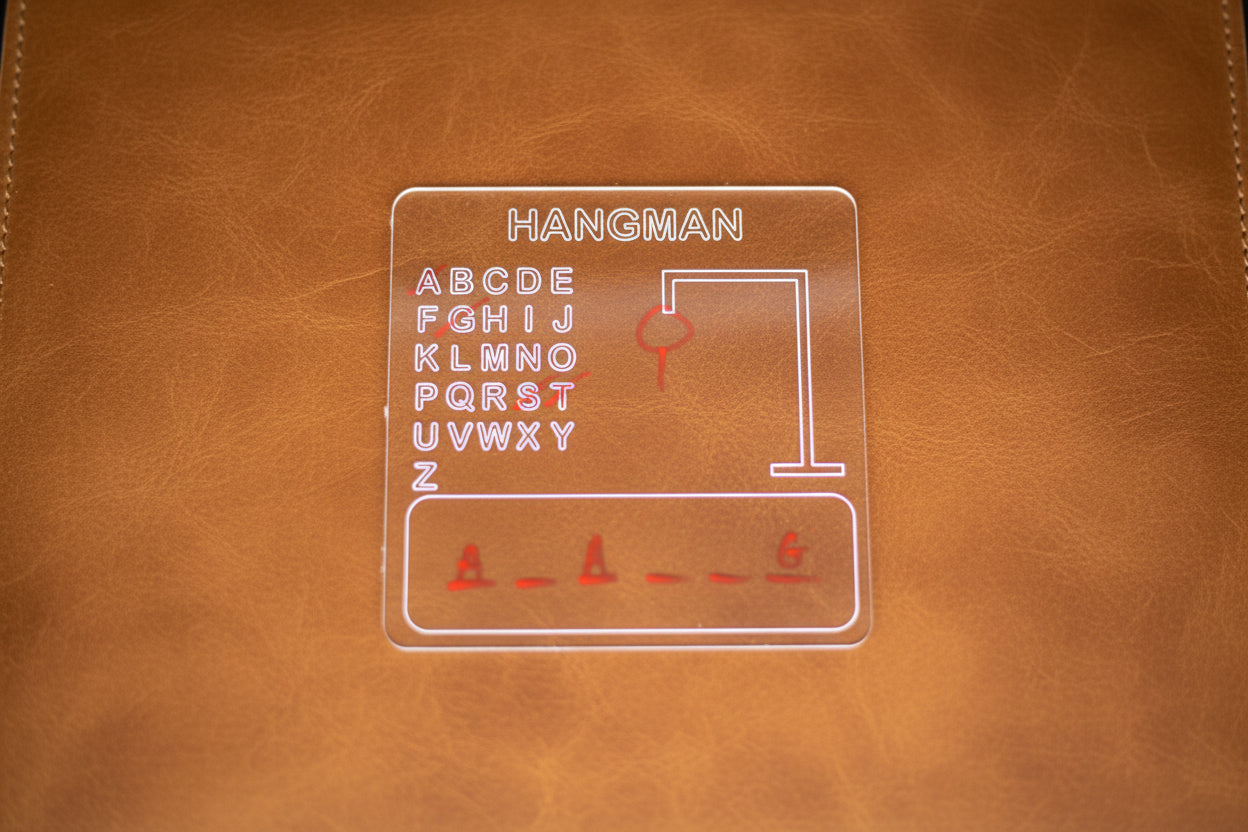 Acrylic Hangman Game | Reusable Dry Erase Board