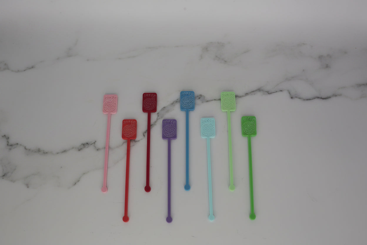 Mahjong Joker Acrylic Drink Stirrers