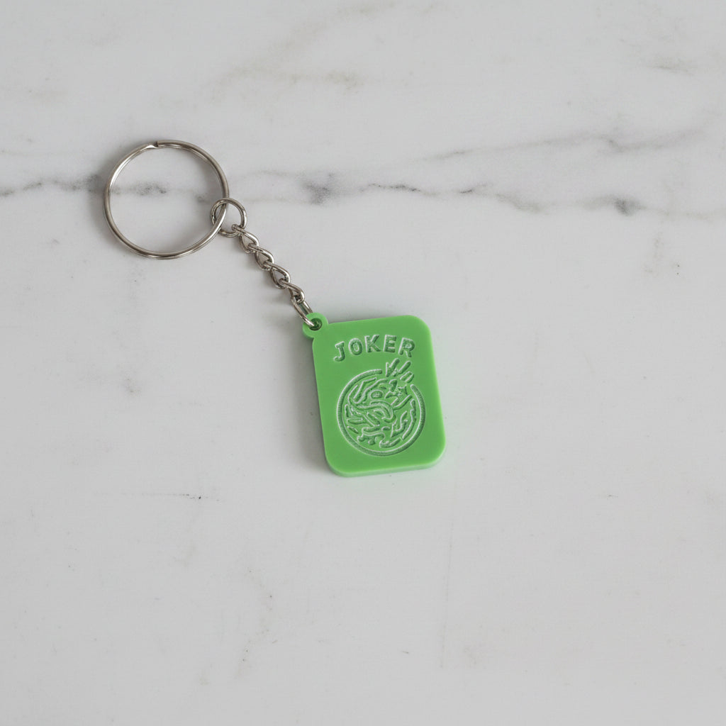 Mahjong Joker Keychain