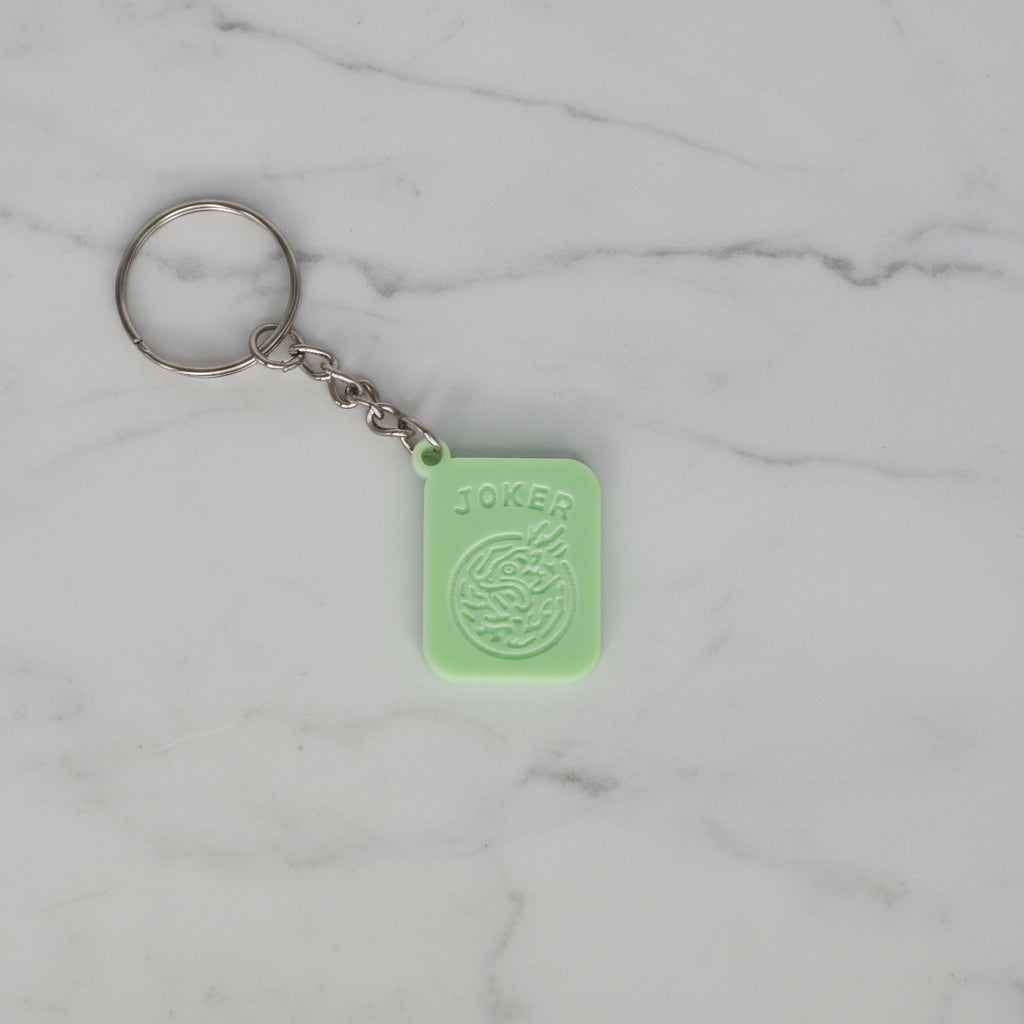 Mahjong Joker Keychain