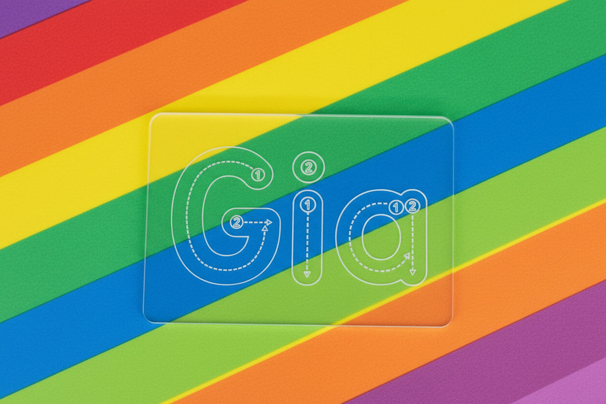 Acrylic Name Tracing Card | Personalized