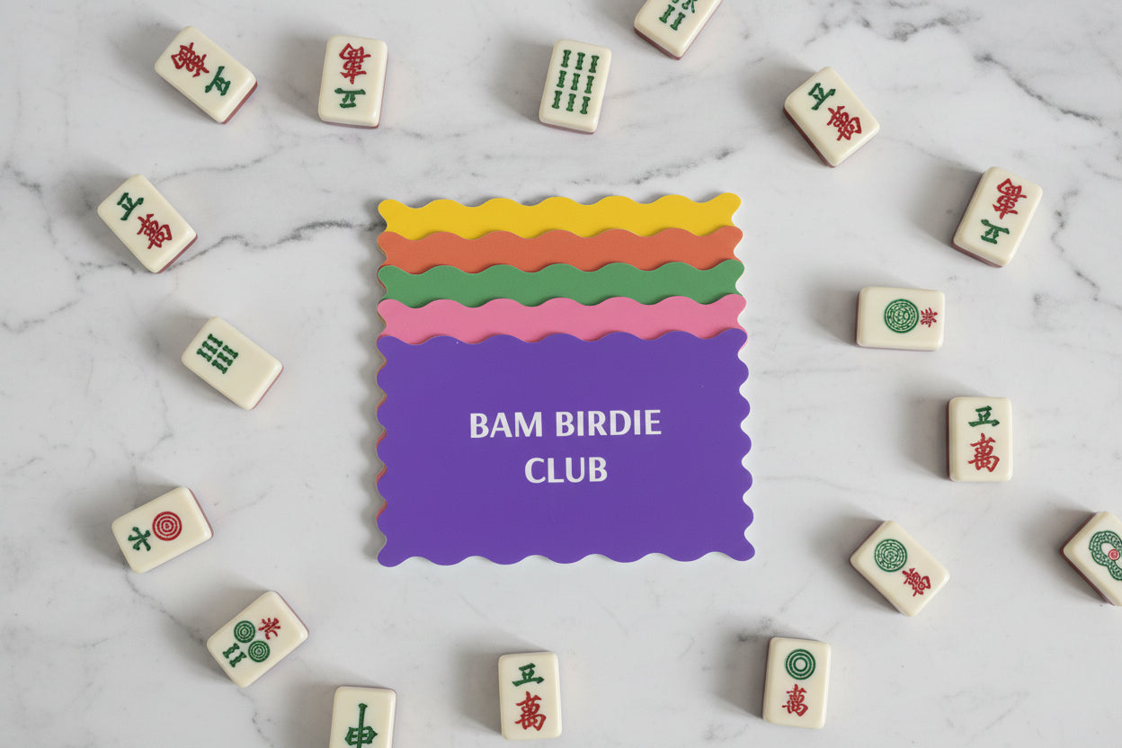 Positive Vibes Only | Mahjong Line Reader & Tile Shuffler Set
