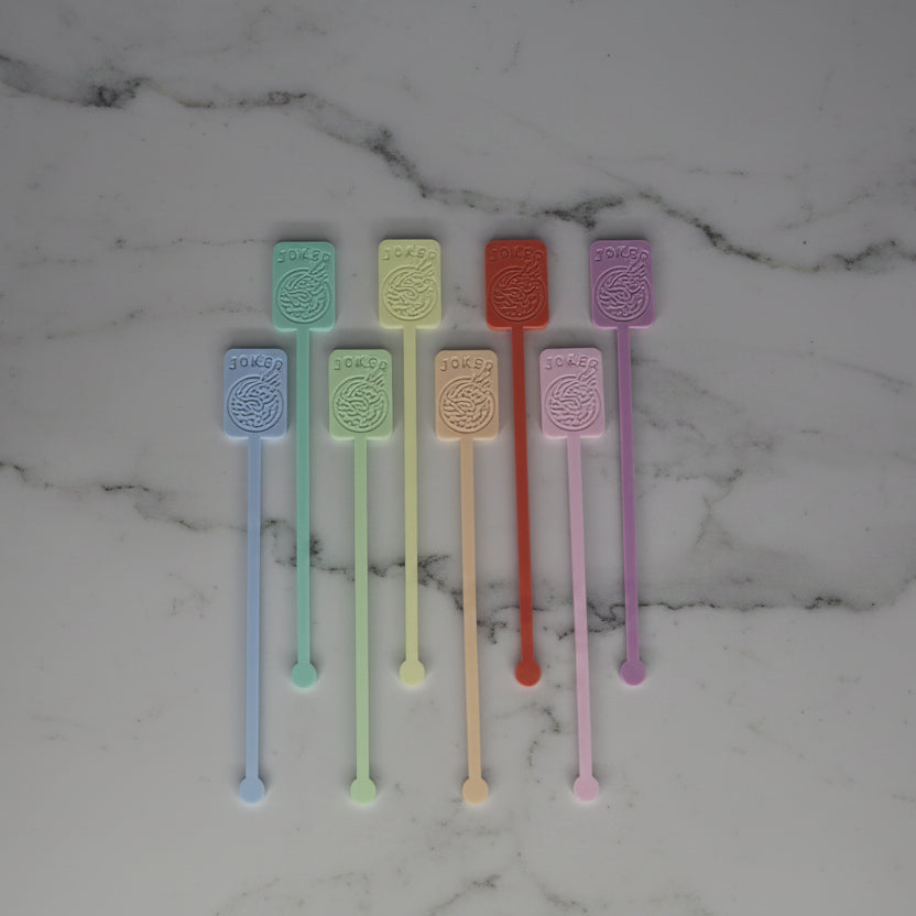 Mahjong Joker Acrylic Drink Stirrers