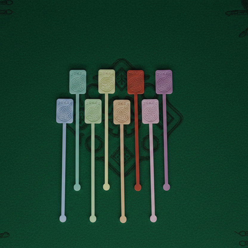 Mahjong Joker Acrylic Drink Stirrers