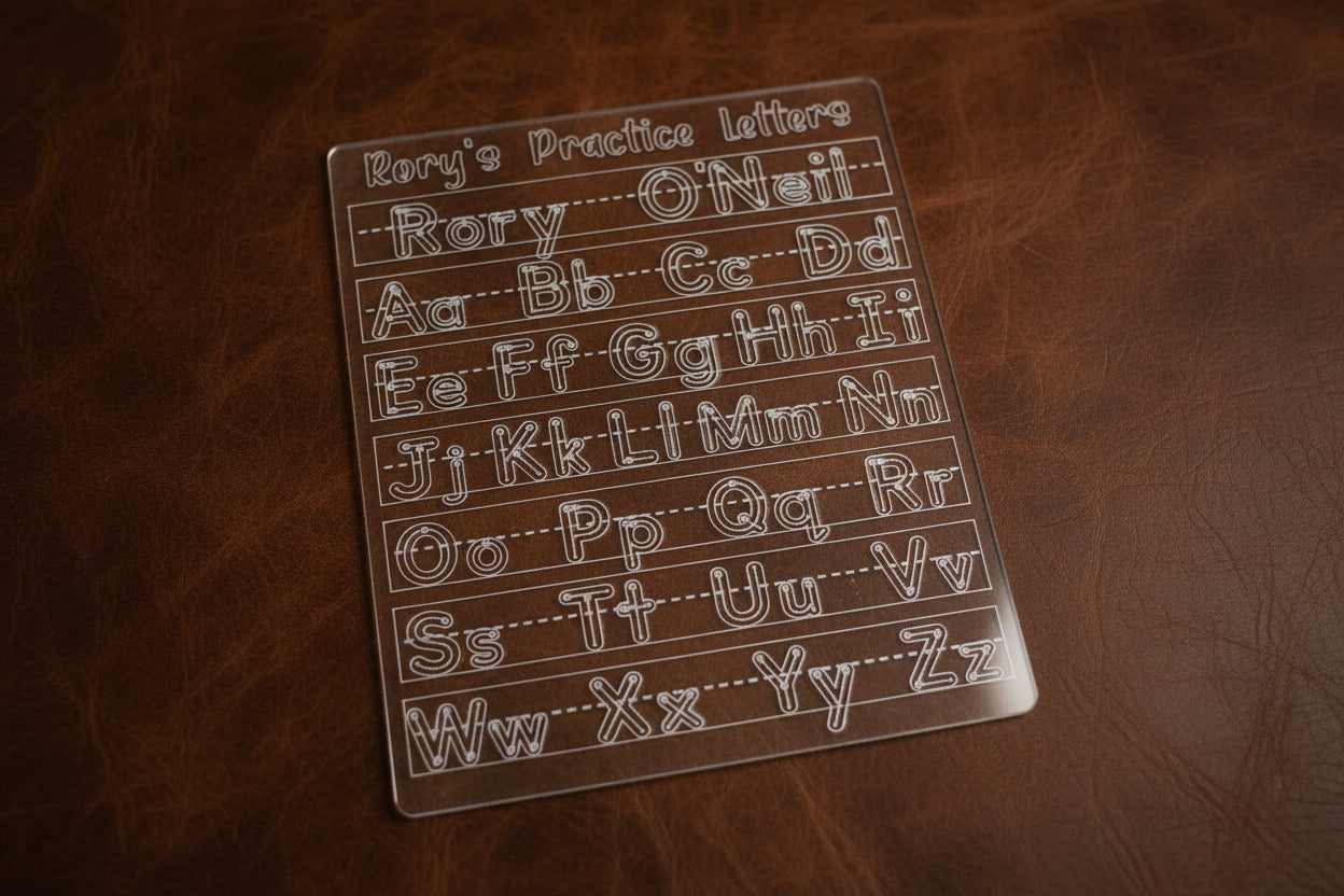 Personalized Alphabet Tracing Board | Custom Handwriting Practice | Montessori Fine Motor and Literacy Tool
