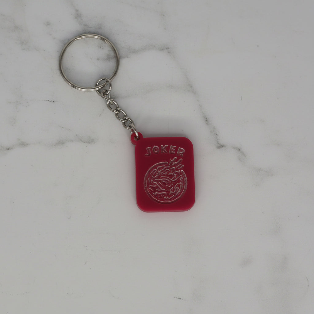 Mahjong Joker Keychain