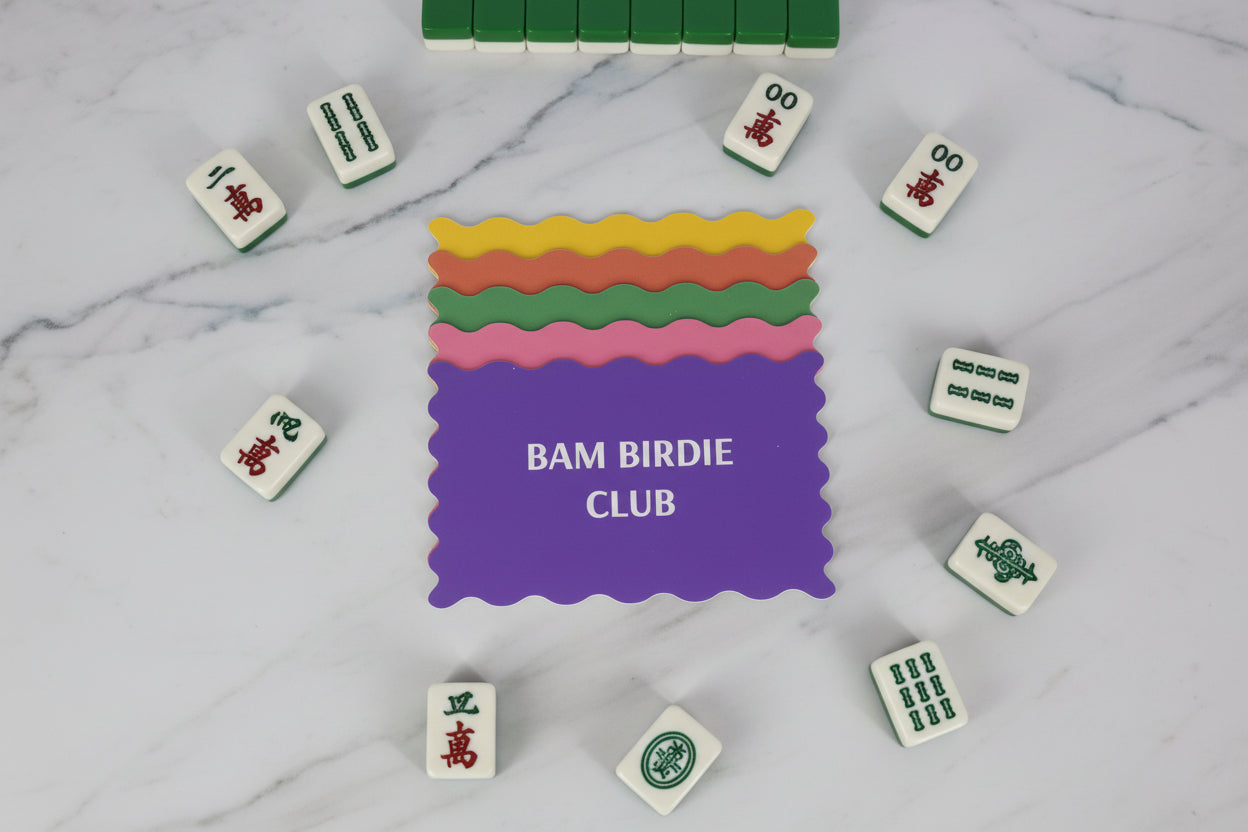 Positive Vibes Only | Mahjong Line Reader & Tile Shuffler Set