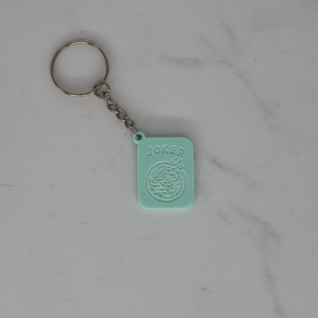 Mahjong Joker Keychain