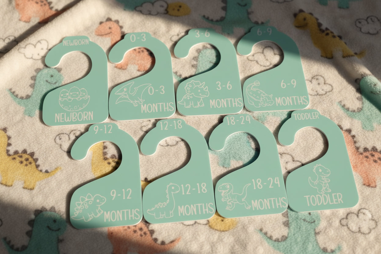 Nursery Closet Hanger Dividers | Dinosaurs