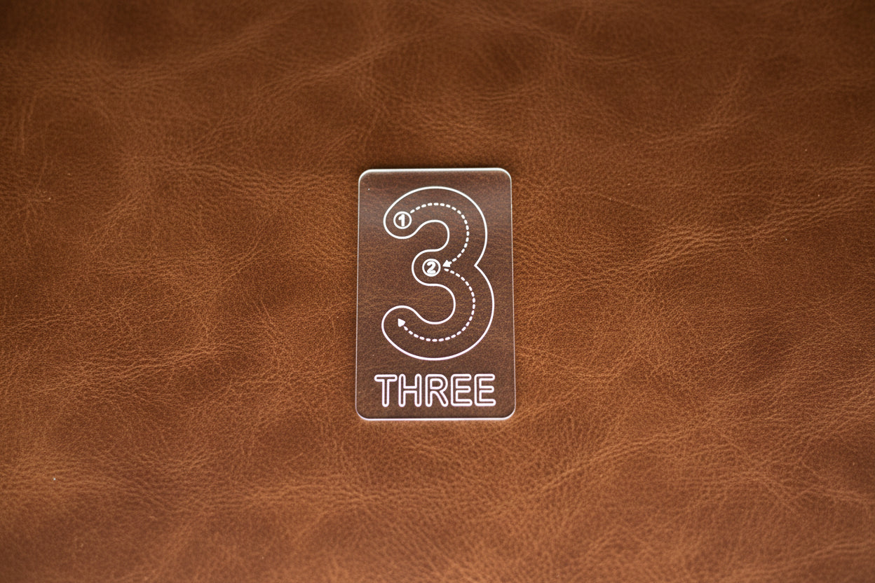 Number Tracing Card | Montessori Math Acrylic Flashcard