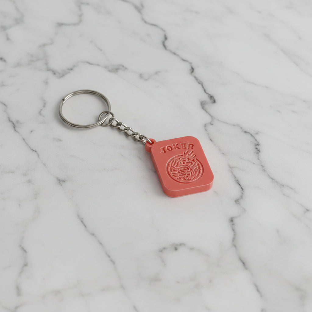 Mahjong Joker Keychain