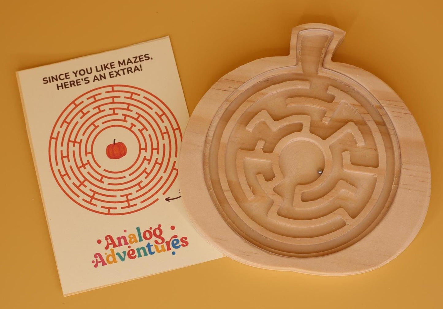 Fall Maze Game – Wooden Tilt Maze with Steel Ball | Screen-Free Fun for Kids & Adults