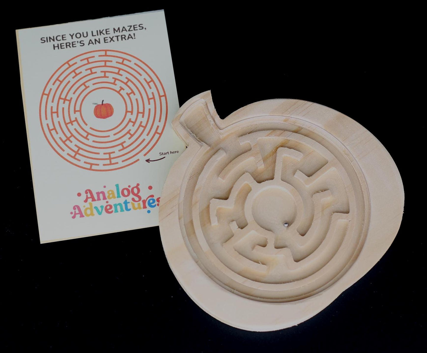 Fall Maze Game – Wooden Tilt Maze with Steel Ball | Screen-Free Fun for Kids & Adults
