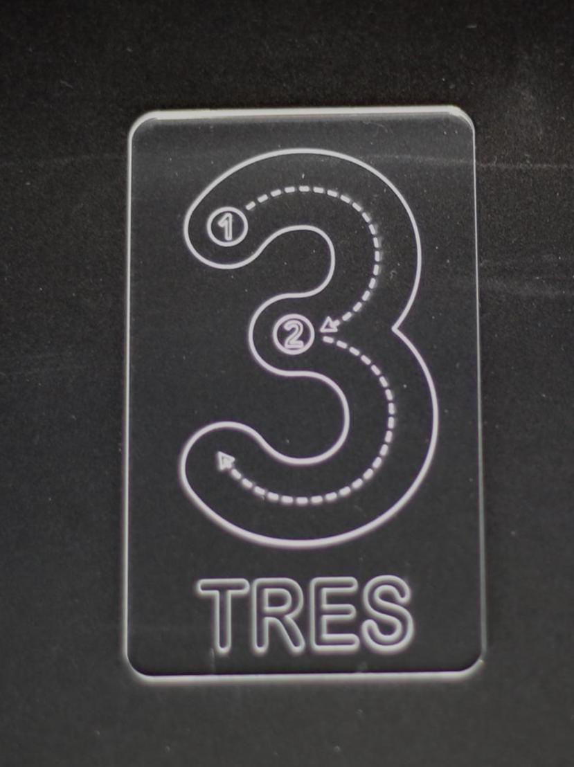 Spanish Numbers Tracing Cards | Montessori Math Flashcard Made From Acrylic