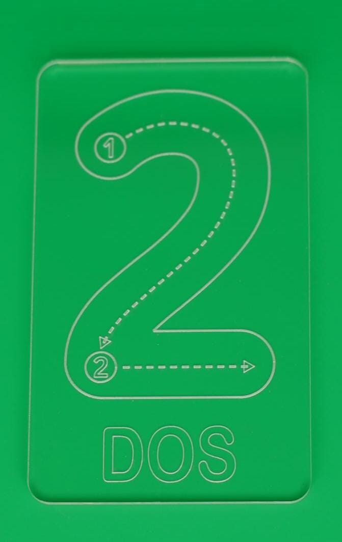 Spanish Numbers Tracing Cards | Montessori Math Flashcard Made From Acrylic
