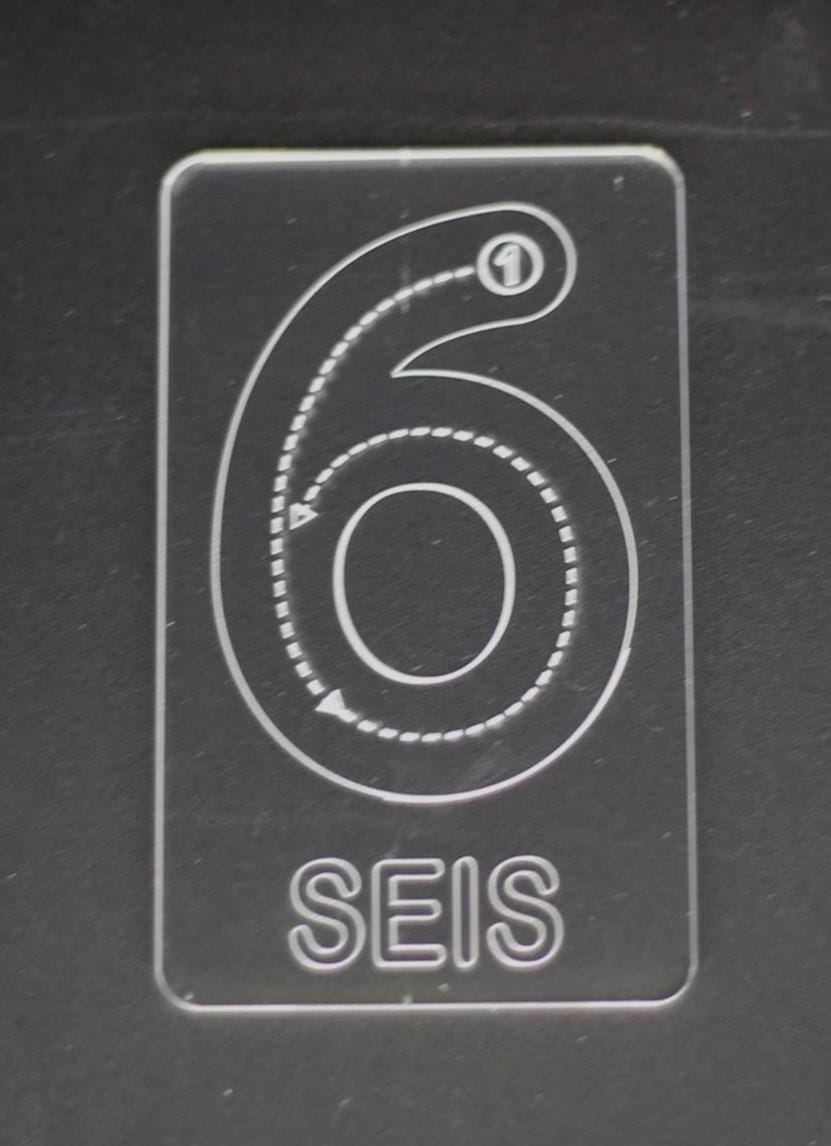 Spanish Numbers Tracing Cards | Montessori Math Flashcard Made From Acrylic