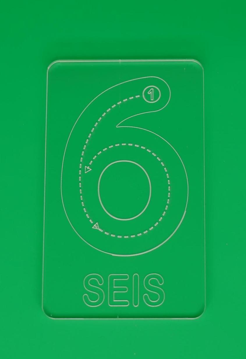Spanish Numbers Tracing Cards | Montessori Math Flashcard Made From Acrylic