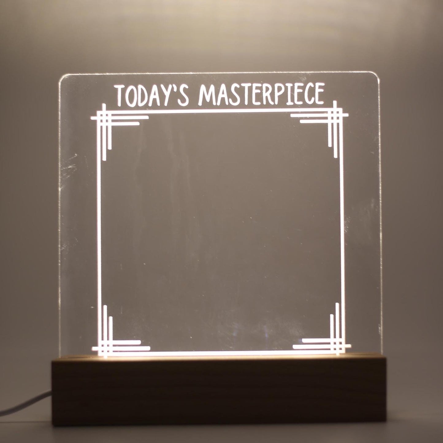 Interactive Countdown Night Light | Interactive Night Light, Engraved Acrylic Drawing Nightlight for Young Children